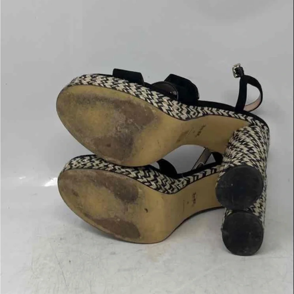 Coach Black Braided Platform Sandals
